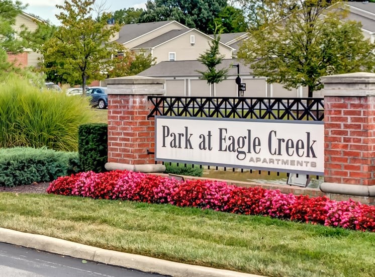 The Park at Eagle Creek entrance singage carports and garages available